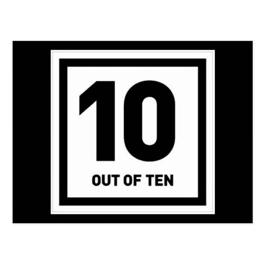 10 out of ten cheeky bragging comments compliments postcard