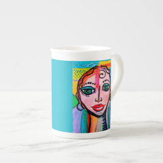 10 oz Colourful Porcelain mug. Bone China Mug