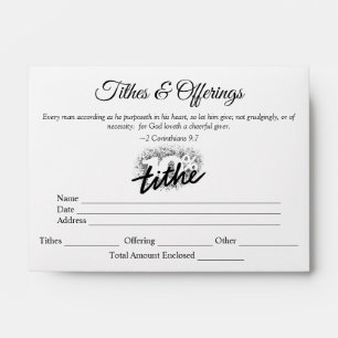 10 percent Tithes & Offering Envelopes