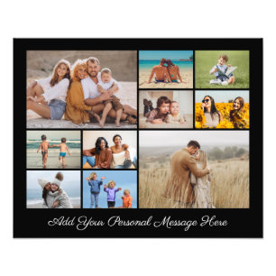 10 Photo Collage Add A Greeting Photo Enlargement Print