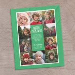 10 Photo Collage Border - Merry Christmas Type Fleece Blanket<br><div class="desc">A large photo border with type in the centre. Use 10 square photos and make a unique and trendy Merry Christmas greeting with a retro block font on the front. If you need to move anything around,  click on the customize button to make changes.</div>
