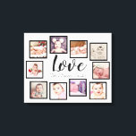 10 Photo Collage Love Family Canvas Print<br><div class="desc">10 photo template created by you personalized wall art -  Canvas Print from Ricaso - add your own photographs and text to this great  canvas</div>