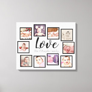 10 Photo Collage Love Family Canvas Print