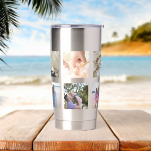 10 Photo Collage Personalized Insulated Tumbler