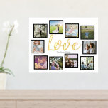 10 Photo Collage Personalized Love Foil Prints<br><div class="desc">10 Photo Collage Personalized Love and Family Name template - Personalized print with real foil detail,  choose between gold and silver.  Add your own four photographs and text - change the text to suit your requirements - personalized gifts ideas from Ricaso</div>