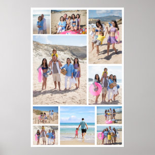 10 Photo Collage Personalized Poster
