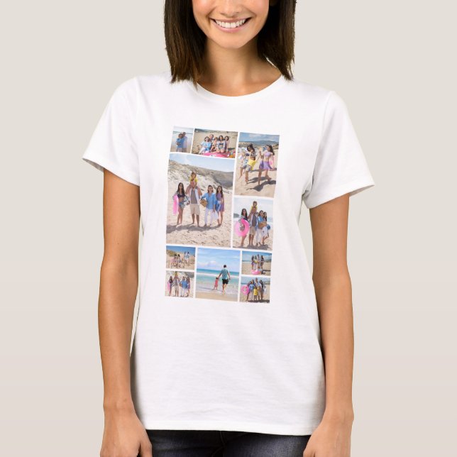 10 Photo Collage Personalized T-Shirt (Front)