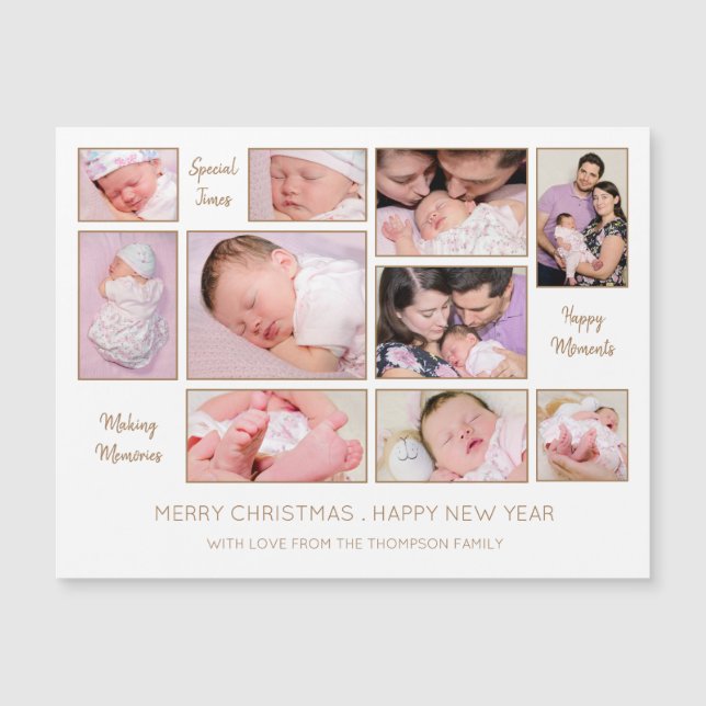 10 Photo Collage Uplifting Words Merry Christmas (Front)