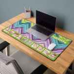 10 Photo Colourful ZigZag Personalized  Desk Mat<br><div class="desc">Create a Photo Collage 10 Photo Colourful ZigZag personalized desk mat from Ricaso - add 10 individual photos to make a photo collage - a great addition to your home or office desk, keep your loved ones with you while you work, add photographs of your pets - the choice is...</div>