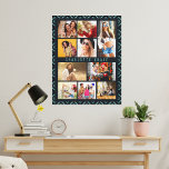 10 Photo Modern Geometric Stylish Name Canvas Print<br><div class="desc">10 Photo Modern Geometric Stylish Name Canvas Print features ten of your favourite pictures for an easy and quick DIY add your own photo collage. Personalize with your name and surrounded with a geometric pattern. Makes a perfect gift for Christmas, birthdays, Mother's Day, Father's Day. sisters, best friends and more....</div>