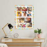 10 Photo Modern Trendy Floral Stylish Name Canvas Print<br><div class="desc">10 Photo Modern Trendy Floral Stylish Name Canvas Art features ten of your favourite pictures for an easy and quick DIY add your own photo collage. Personalize with your name and surrounded with a colourful floral pattern. Makes a perfect gift for Christmas, birthdays, Mother's Day, sisters, best friends and more....</div>