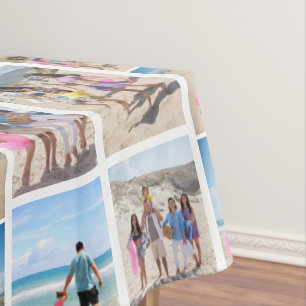 10 Photo template collage layout one of a kind  Tablecloth