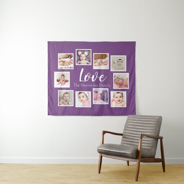 10 Photo Template Collage Personalized Love Tapestry (In Situ (Horizontal))
