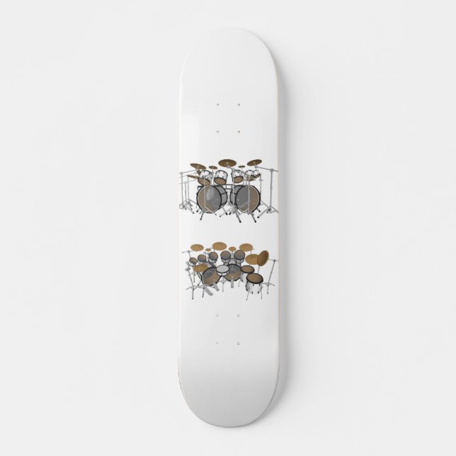 10 Piece Drum Kit: 3D Model: Custom Skateboard (Front)
