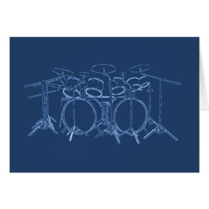 10 Piece Drum Kit: Blueprint Drawing: