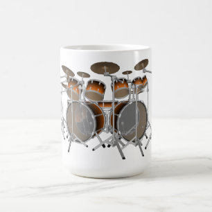 10 Piece Drum Kit: Orange Gradient: Drums Mug