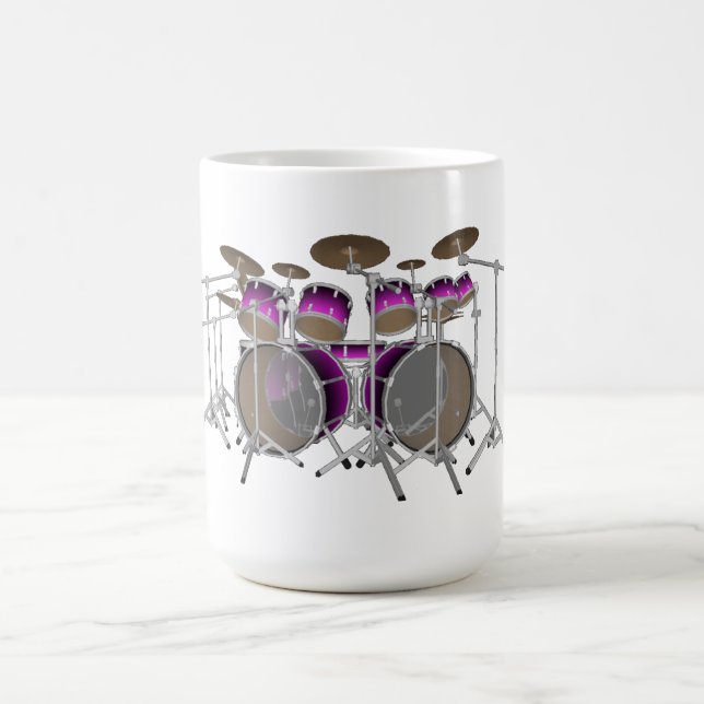 10 Piece Drum Kit: Violet Gradient: Coffee Mug (Center)