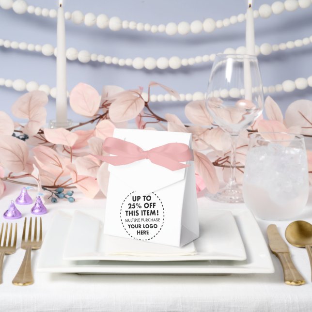 10 Pink Bow Favour Boxes 25% OFF Bulk Buy Discount (Wedding)