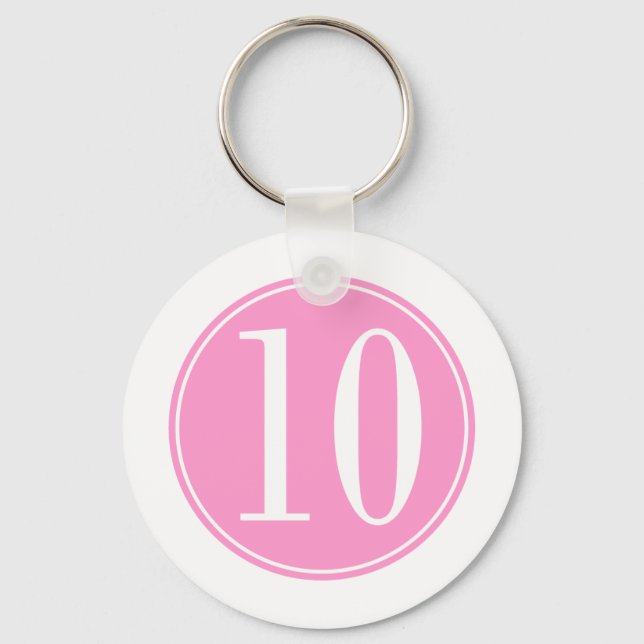 #10 Pink Circle Keychain (Front)