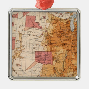 10 Population 1870 Metal Ornament