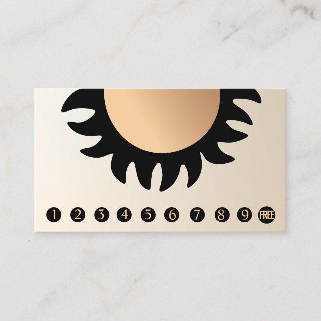 10 Punch Spray Tan Visit  Customer Loyalty  Card (Front)