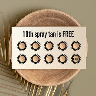 10 Punch Spray Tan Visite Fidélité du client