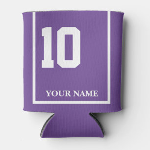 10 Purple with White Horse Saddle Blanket Custom Can Cooler