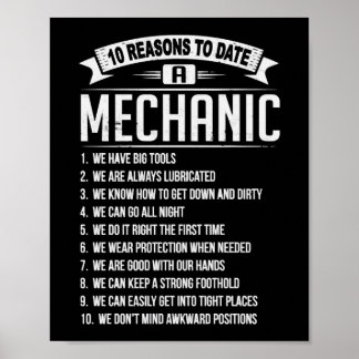 10 Reasons To Date a Mechanic Poster