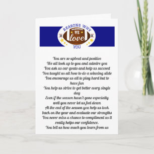 10 reasons why we love football fan sports coach card