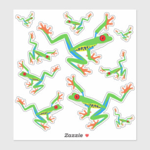 10 Red Eye Tree Frog Decal