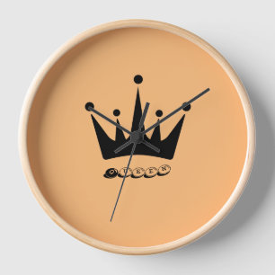 10 Round Wall Clock with Natural Wood Frame