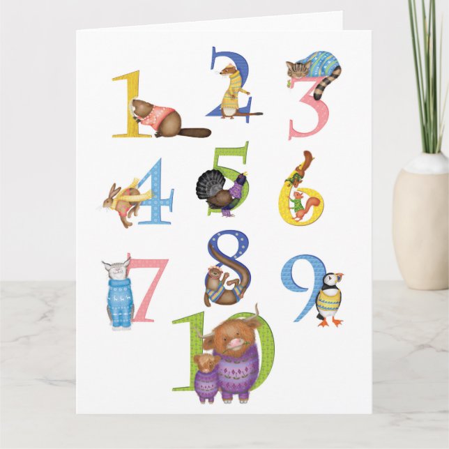 10 Scottish animals blank card (Front)