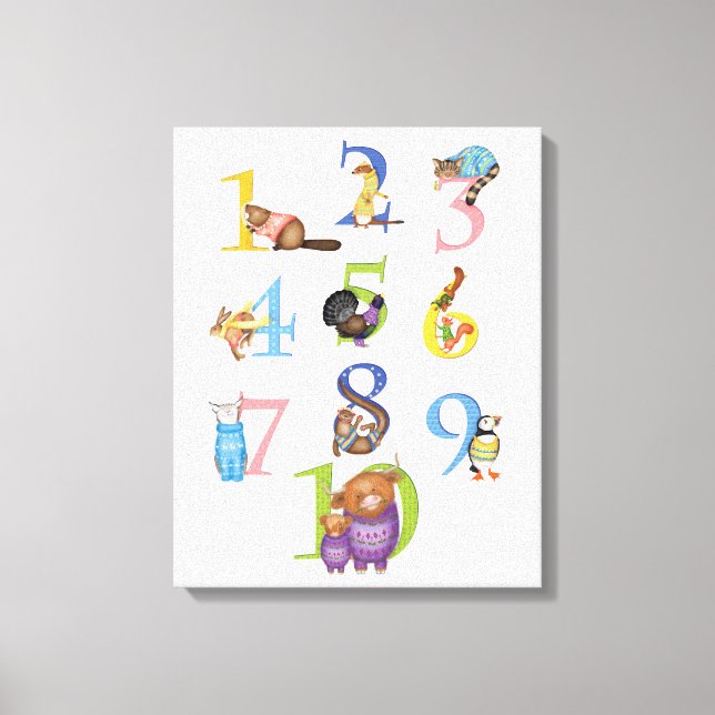10 Scottish animals canvas print (Front)