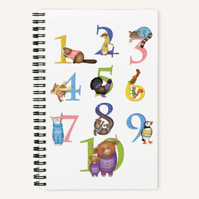 10 Scottish animals spiral notebook (Front)