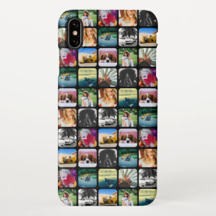 10 Square Photo Grid Template Rounded Black Frame iPhone XS Max Case