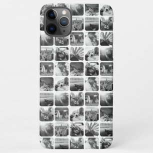 10 Square Photo Grid Template Rounded White Frame iPhone 11Pro Max Case