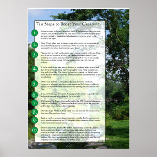 10 Steps to Boost Your Creativity Poster