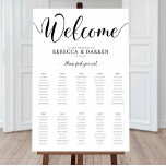 10 Table Wedding Seating Chart<br><div class="desc">A 10 table seating chart for letting wedding guests know which table they're on. This large 24x36 Seating Plan combines a beautiful calligraphy style font with an elegant serif font. This black and white,  minimalist table plan would be a great addition to any wedding.</div>