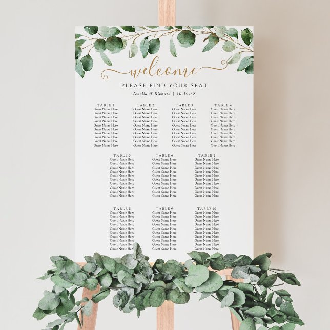 10 Tableau Eucalyptus Mariage de verdure (Créateur téléchargé)