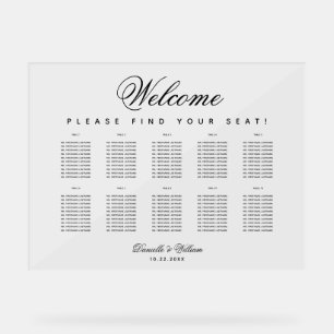 10 Tables Simple Minimalist Wedding Seating Chart