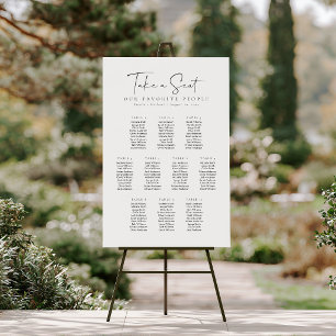 10 Tables Take a Seat Acrylic Seating Chart