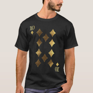 10 Ten of Diamonds Poker Card Playing Card Blackja T-Shirt