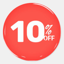 10% Ten Percent OFF Discount Sale