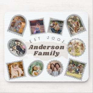 10 Ten Photo Modern Elegant Collage Family Love Mouse Pad