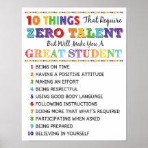 10 Things To Be A great Student Classroom