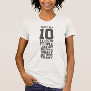 10 Types of People Funny Binary T-Shirt