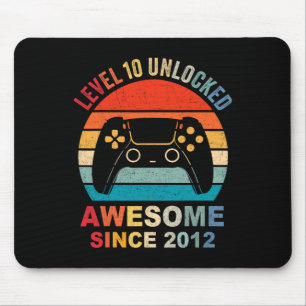 10 Unlocked Awesome 2012 Video Game 10th Birthday  Mouse Pad