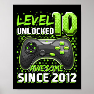 10 Unlocked Awesome 2012 Video Game 10th Birthday  Poster