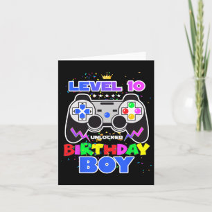10 Unlocked Birthday Boy Video Game 10th Birthday  Card