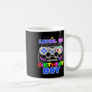 10 Unlocked Birthday Boy Video Game 10th Birthday  Coffee Mug